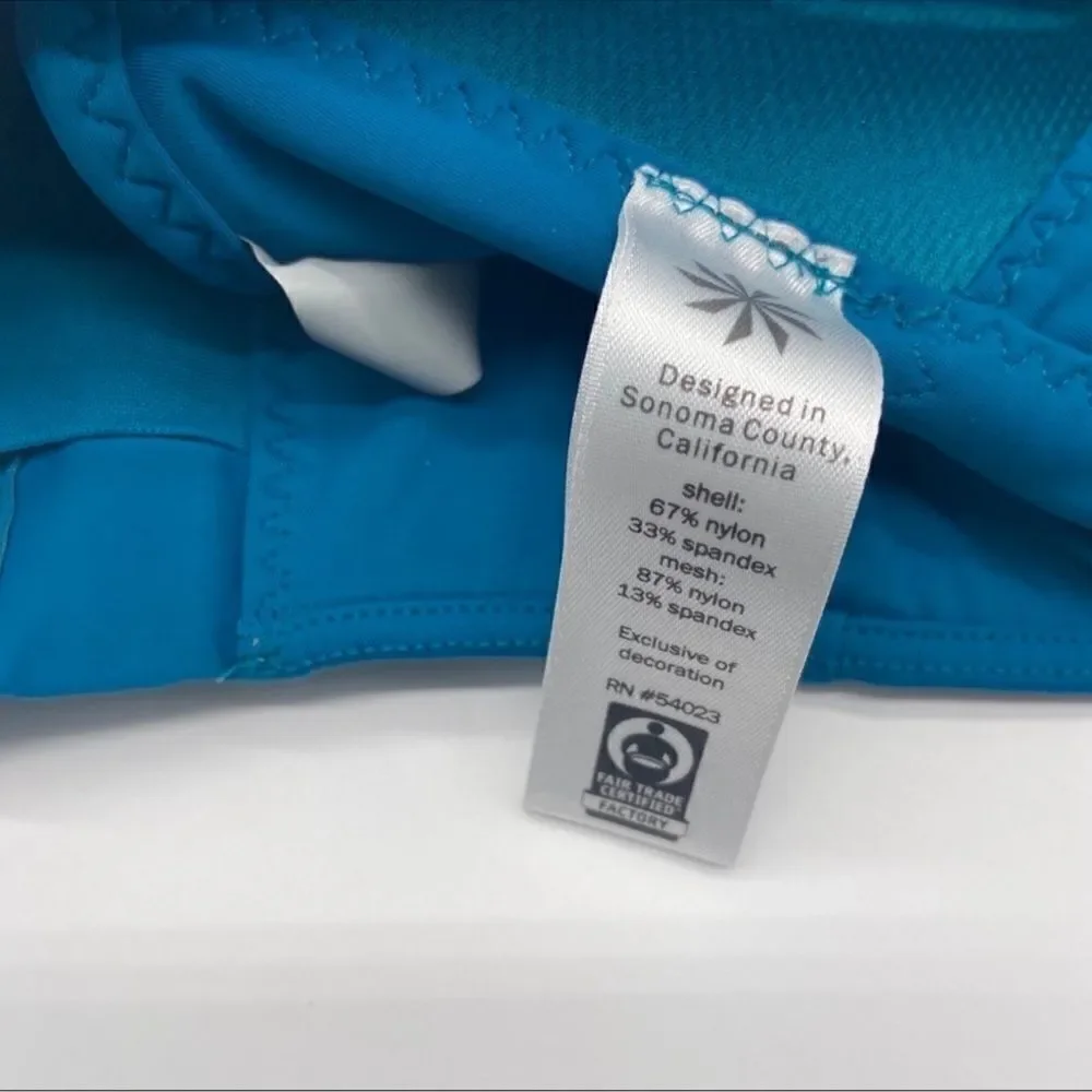 Athleta Gigi Bra Teal High Neck S